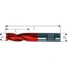 Microfraise extra courte, 3 dents, 45°, en carbure monobloc, Fire, Ø d1 - h10 : 1,00* mm, Long. totale l1 38 mm, Long. coupe l2 2 mm