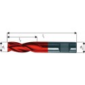 Microfraise extra courte, 3 dents, 45°, en carbure monobloc, Fire, Ø d1 - h10 : 10,00 mm, Long. totale l1 55 mm, Long. coupe l2 16 mm