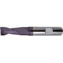 Fraise cylindrique longue, type N, queue HB - UF, en carbure monobloc, DIN 6527, surface recouverte de TiAIN, Ø d1 - h10 : 7,0 mm, Long. totale l1 63 mm