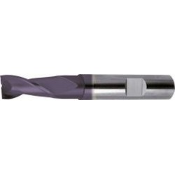 Fraise cylindrique longue, type N, queue HB - UF, en carbure monobloc, DIN 6527, surface recouverte de TiAIN, Ø d1 - h10 : 10,0 mm, Long. totale l1 72 mm