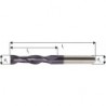 Fraise cylindrique extra longue, en carbure monobloc, Ø d1 - h10 : 4,0 mm, Long. totale I1 75 mm, Long. coupe l2 25 mm, Ø queue d2 - h6 : 4 mm