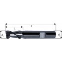 Fraise cylindrique courte, 2 dents, en carbure monobloc pour l'aluminium, Ø d1 - h10 : 16,0 mm, Long. totale l1 82 mm, Long. coupe l2 16 mm