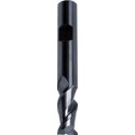 Fraise cylindrique longue, 2 dents, en carbure monobloc pour l'aluminium, Ø d1 - h10 : 18,0 mm, Long. totale l1 92 mm, Long. coupe l2 26 mm