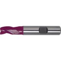 Fraise courte, queue HB, 3 dents, 30°, en carbure monobloc, TiAIN, Ø d1 - h10 : 20,0 mm, Long. totale l1 92 mm, Lames de l2 20 mm, Ø queue d2 - h6 : 20 mm