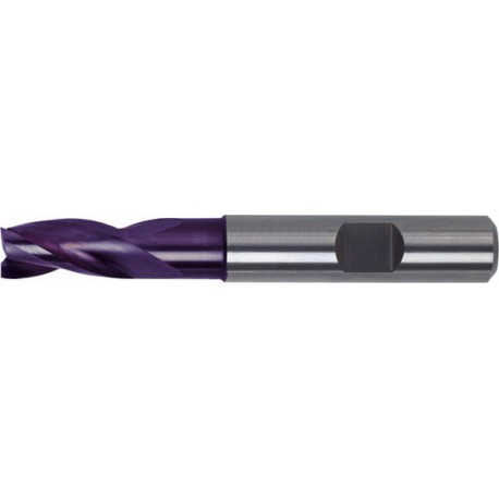 Fraise, queue HB, 3 dents, 30°, en carbure monobloc, revêtement TiAIN, Ø d1 - h10 : 6,0 mm, Long. totale l1 57 mm, Long. coupe l2 10 mm