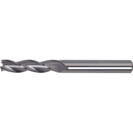 Fraise cylindrique extra longue, 30°, en carbure monobloc, sans revêtement, Ø d1 - h10 : 3,0 mm, Long. totale l1 75 mm, Long. coupe l2 20 mm