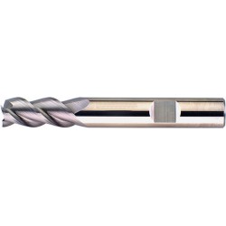 Fraise cylindrique longue, 3 dents, 45°, en carbure monobloc, sans revêtement, Ø d1 - h10 : 16,0 mm, Long. totale l1 92 mm, Long. coupe l2 26 mm