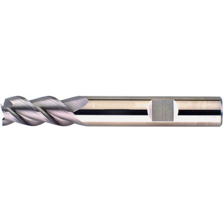 Fraise cylindrique longue, 3 dents, 45°, en carbure monobloc, sans revêtement, Ø d1 - h10 : 20,0 mm, Long. totale l1 104 mm, Long. coupe l2 32 mm