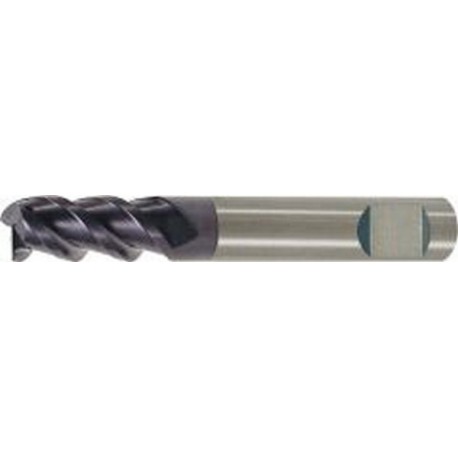 Fraise cylindrique longue, queue HB, en carbure monobloc, Ø d1 - h10 : 16,0 mm, Long. totale l1 90 mm, Long. coupe l2 32 mm