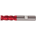 Fraise cylindrique longue, 4 dents, en carbure monobloc avec angle d'hélice de 35°/38°, queue HB, Fire, Ø d1 - h10 : 10,0 mm, Long. totale l1 72 mm