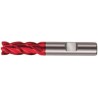 Fraise cylindrique longue, 4 dents, en carbure monobloc avec angle d'hélice de 35°/38°, queue HB, Fire, Ø d1 - h10 : 10,0 mm, Long. totale l1 72 mm