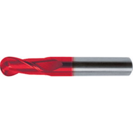 Fraise à rayon, longue, type N, queue DIN 6353-HA, UF, surface à revêtement Fire, Ø d1 - h10 : 1,0 mm, Long. totale I1 38 mm