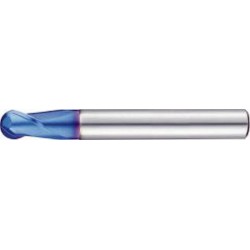 Fraise bout hémisphérique courte, type N, en carbure monobloc, NANO, revêtement TiAIN-S, Ø d1 - h8 : 3,0 mm, Long. totale l1 60 mm