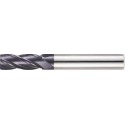 Fraise torique, 4 dents, en carbure monobloc, Ø d1 - e8 : 8,0 mm, Long. totale l1 70 mm, Long. coupe l2 25 mm, Rayon : 2,0 mm, Ø queue d2 - h6 : 8 mm