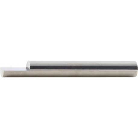 Ébauche de lancette en carbure monobloc, forme A, une face ébauchée, Ø - h6 : 4,0 mm, Long. totale 75 mm, Long. coupe 6 mm