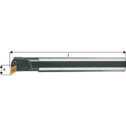 Barre d'alésage ISO 93° A..-PDUNR/L, à arrosage interne, Désignation : A32S PDUNR 15, Ø queue - dg7 32 mm, Dimensions Ø min. 40 mm
