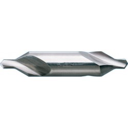 Foret à center, en acier à coupe rapide à 5 % de cobalt, DIN 333-A, Ø de foret k12 : 2,00 mm, Ø queue h8 : 5,00 mm