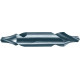 Foret à center, en acier à coupe rapide, DIN 333-R, Ø de foret k12 : 1,25 mm, Ø queue h8 : 3,15 mm, Long. totale 31,5 mm