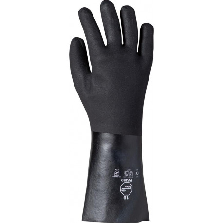 Gants Tychem PV-350 PVC305mmGr.10 (Par 12)
