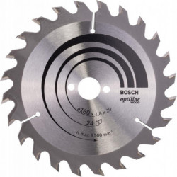 Lame de scie circulaire 160x20mm 24Z WZ BoschOptiline