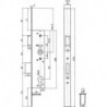 Serrure à mortaiser Nr.1022R/PZWNuss 10 Dorn 30 R+L