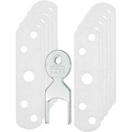 Plaque fenętre blanc 85x22mm