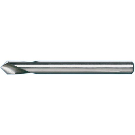 Foret à pointer CN, à queue cylindrique, angle de pointe 90°, en acier à coupe rapide à 5 % de cobalt, DIN 1835-B, surface sans revêtement, Ø h8 : 12 mm