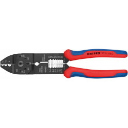Pince à sertir brunie avec gaines bi-matière 215 mm