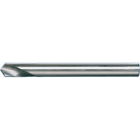 Foret à pointer CN, à queue cylindrique, angle de pointe 120°, en acier à coupe rapide à 5 % de cobalt, DIN 1835-B, surface sans revêtement, Ø h8 : 3 mm