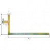 Charnière d'angle de porte 400x80016 mm