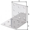 Connecteur equerre perforé VA 60x60x60x2 mm (Par 25)
