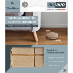 Tampon pour parquet BIGDUO 40x20mm Inh.8 St.