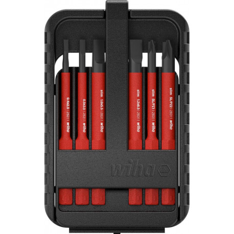 Trousse outils VDE slimBit electric PlusMinus/PZ fente 6- Unités Wiha