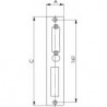 Dormant 147 V-36 pour largeur 40 mm galvanisé 33 x 172
