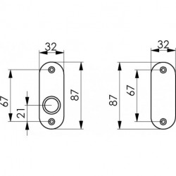 Rosace 479 32x87x7mmrd.Form Métal argent