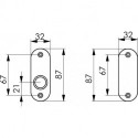 Rosace 479 32x87x7mmrd.Form Métal argent