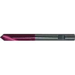 Foret à pointer CN en carbure monobloc, à queue cylindrique, 90°, surface à revêtement TiAIN, Ø h6 : 3 mm, Long. de goujure 12 mm, Long. totale 46 mm