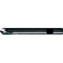 Foret à pointer CN en carbure monobloc, à queue cylindrique, 145°, surface sans revêtement, Ø h6 : 2 mm, Long. de goujure 8 mm, Long. totale 38 mm