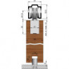 HELM 73 ME-A set, porte coulissante en bois