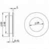 KWS 5254 Poignée encastrée Ř 65 mm pour porte vitrée Alu argentfarbig anodisé