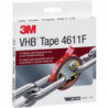 VHB Ruban adhésif double face gris 4611F 9 mm x 33 m 3M (Par 8)