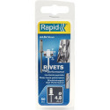 Rivets Universal Ř 48 x 14mm incl. Foret 50 Unités Blister Rapid