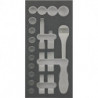 Module d'outils 1/3 vide pour clé à douille 1/2 FORTIS