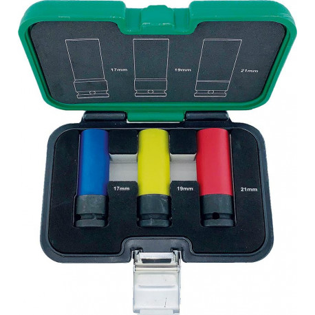 Insert de clé à douille 1/2 3- Unités FORTIS