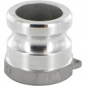 Raccord Kamlok mâle Typ A DN40. IG 1.1/2". Alu