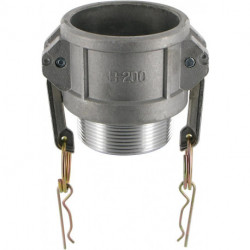 Raccord Kamlok Typ B DN40. AG 1.1/2". Alu