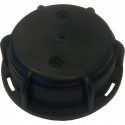 Bouchon avec ventilation. PP. noir/rouge. IBC IG 2" (S60x6)