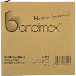 Bande acier 3/4 V2A- acier inoxydable Rolle a 30m Bandimex