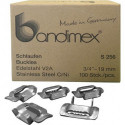 Boucles cerclages 3/8 V2A- acier inoxydable Pack a 100 Unités Bandimex