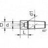 Poinçon à centre creux E933/7 pour centres de tour 14mm CONZELLA